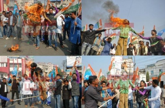 After depressing Congress Era, Modi Govt proposed highest ever budget for NE region : still Tripura Congress opposed Union 4th budget, burnt Arun Jaitleyâ€™s effigy 
